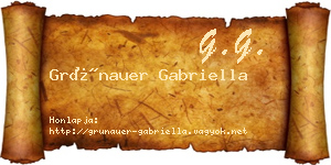Grünauer Gabriella névjegykártya